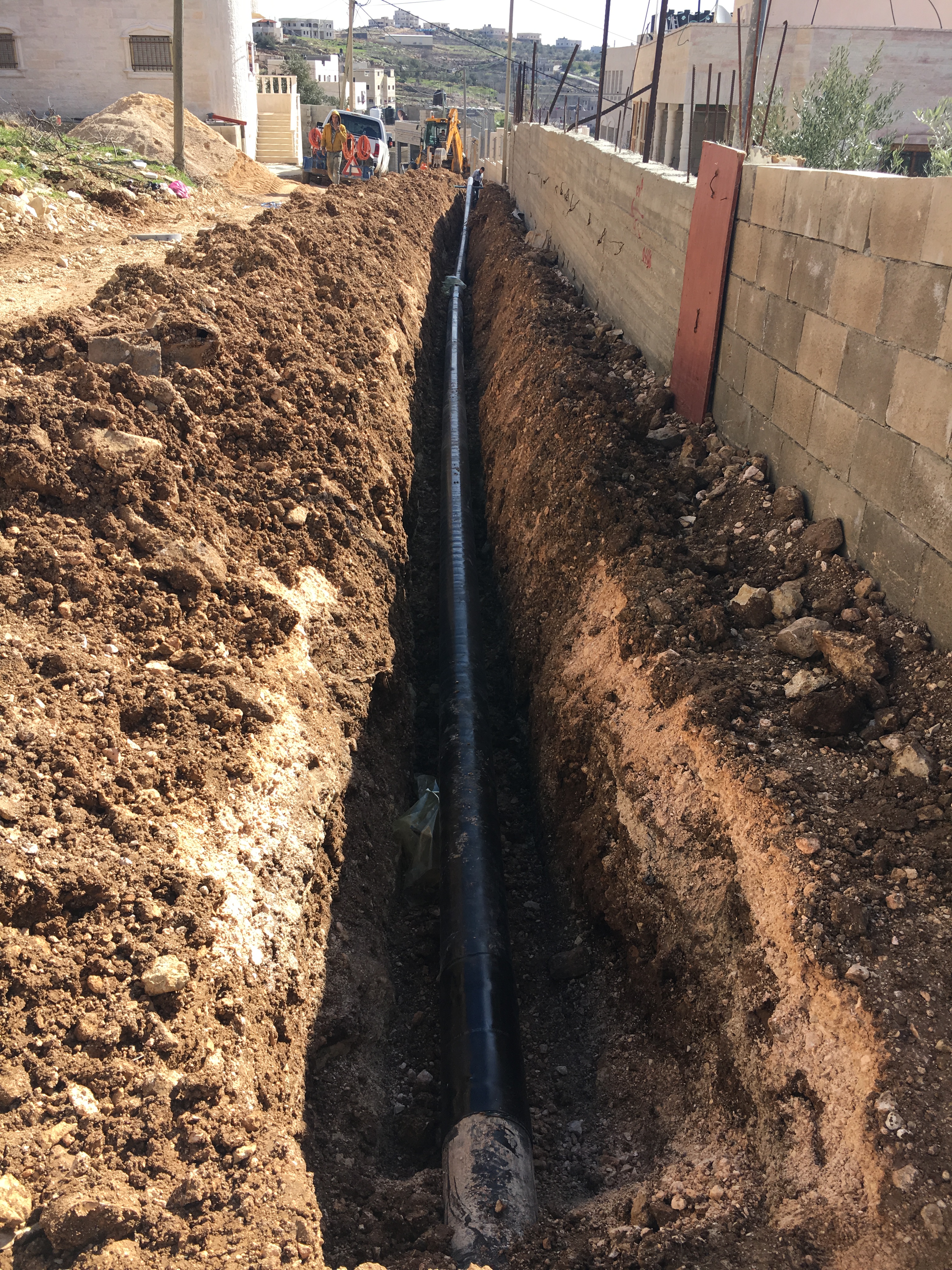 Rehabilitation pipelines Al Fawwar Camp GVC-EDUCAID